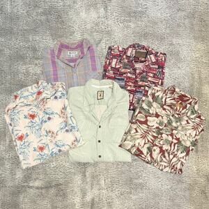Mens Hawaiian Vacation Shirts Bundle of 5